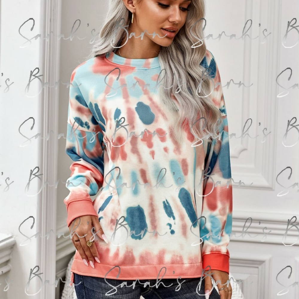 New without tags, orange tie dye sweatshirt